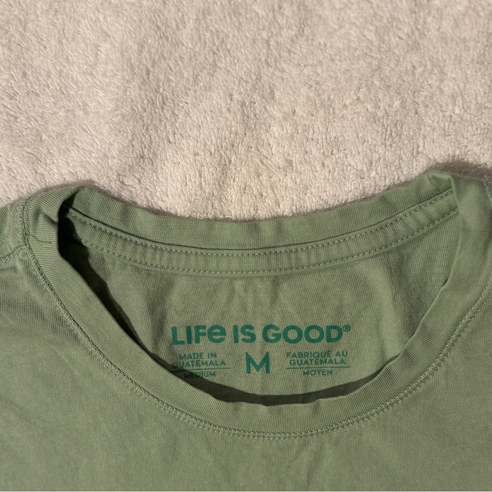 Life Is Good Be Kind Green Tee - Picture 2 of 2